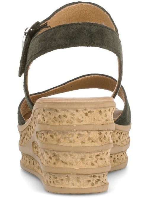 Sandales  en cuir nubuck - Kiabi
