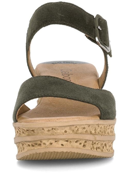 Sandales  en cuir nubuck - Kiabi