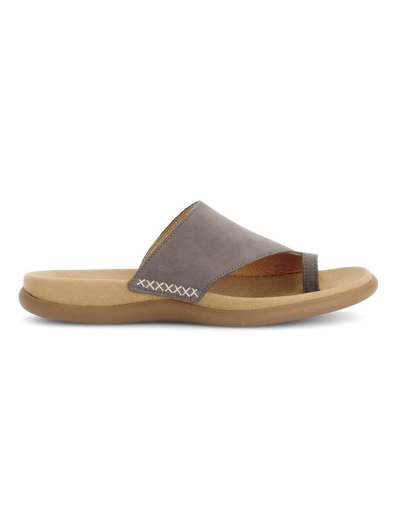 Sandales  en cuir nubuck Marron clair - Kiabi