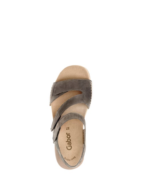 Sandales  en cuir nubuck - Kiabi