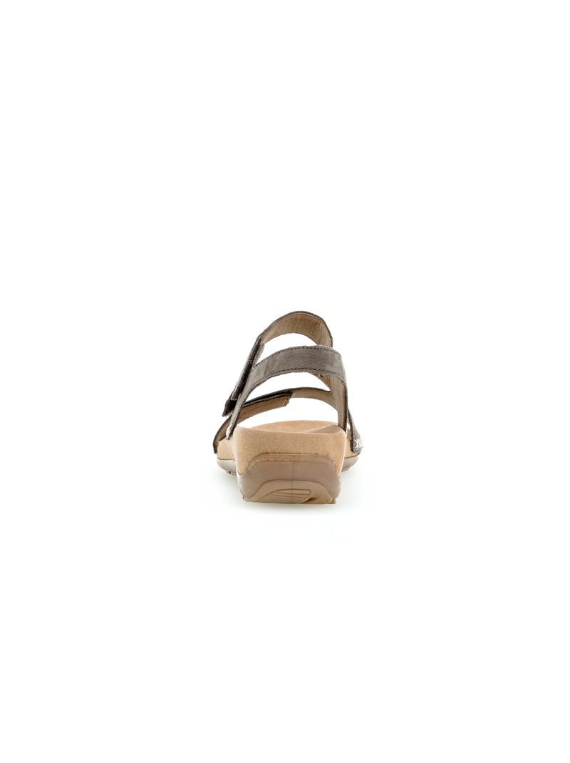 Sandales  en cuir nubuck Marron - Kiabi