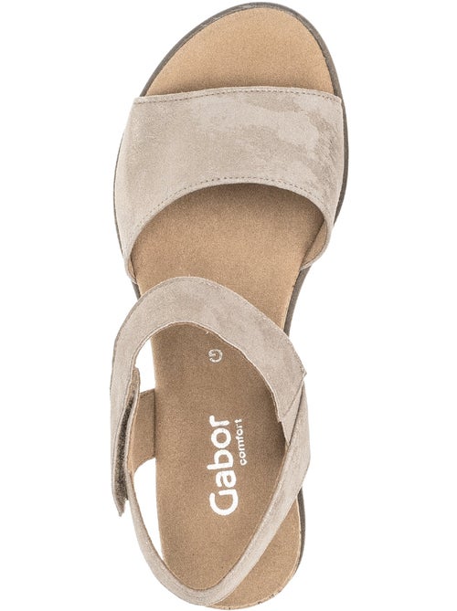 Sandales en cuir nubuck métallisé - Kiabi Sandales en cuir nubuck métallisé - Kiabi