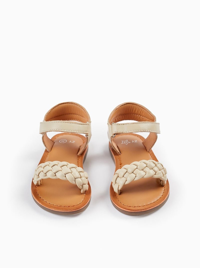 Sandales en cuir pour bébé fille  MATISSE Blanc - Kiabi