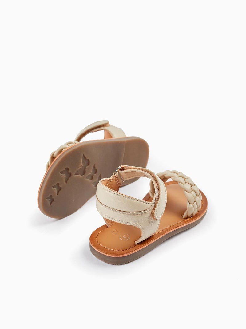 Sandales en cuir pour bébé fille  MATISSE Blanc - Kiabi