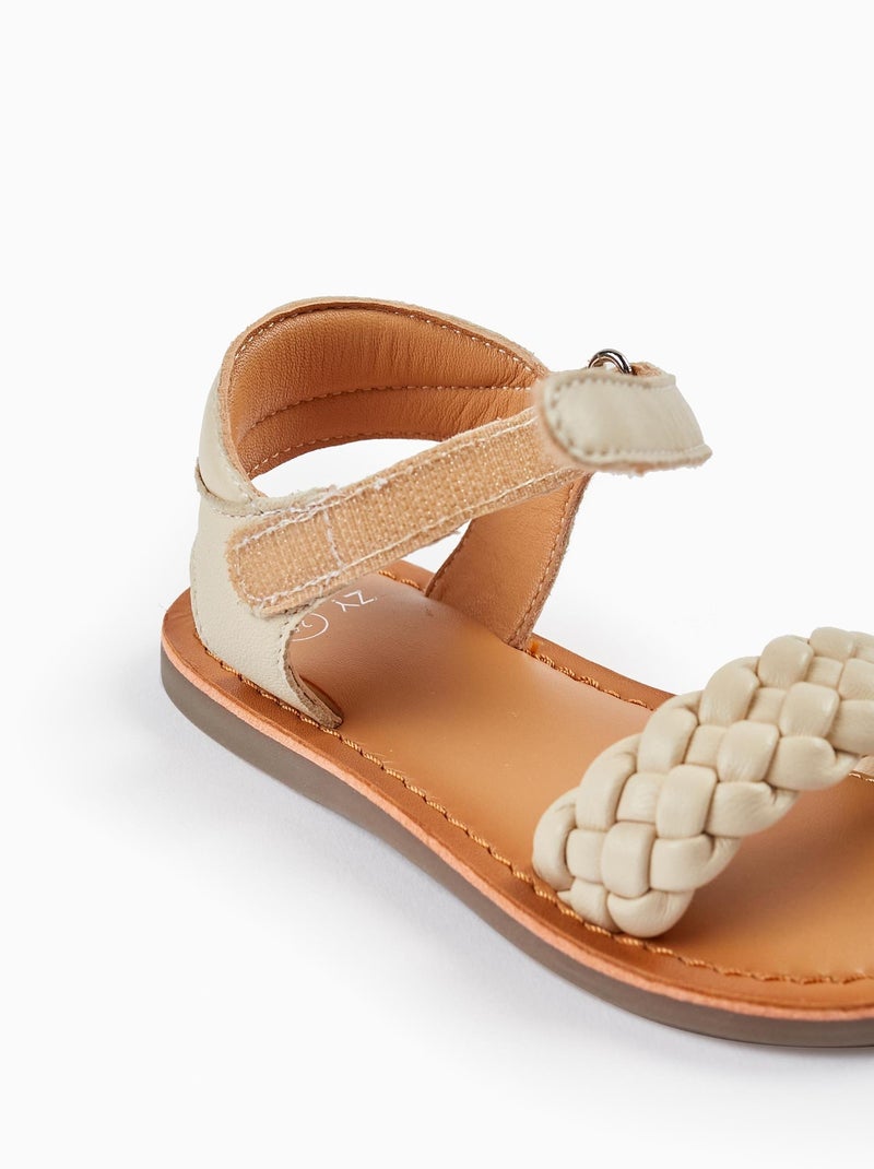 Sandales en cuir pour bébé fille  MATISSE Blanc - Kiabi