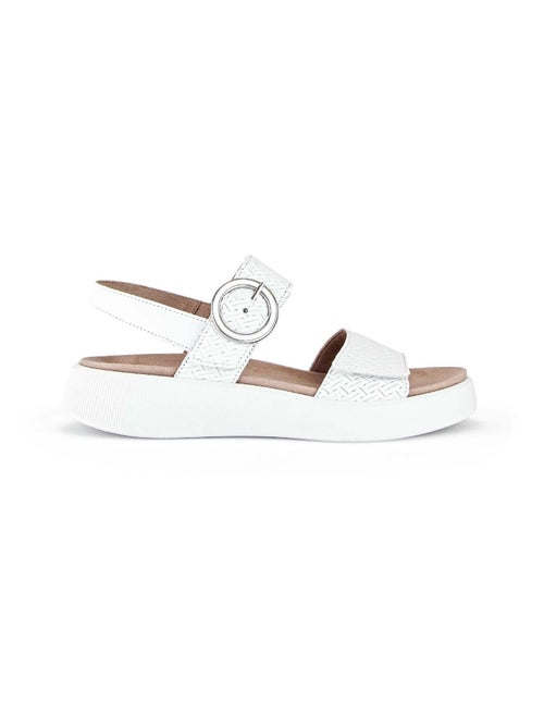 Sandales  en cuir (semelles amovibles) - Kiabi