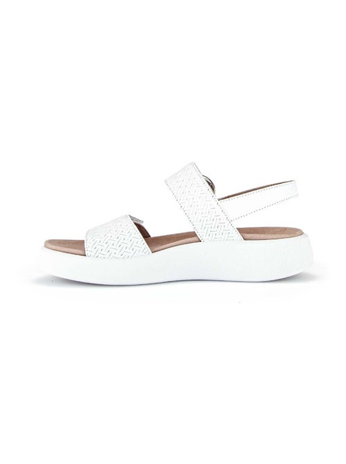 Sandales  en cuir (semelles amovibles) - Kiabi