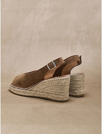 Sandales en cuir style espadrilles - PEDICONFORT