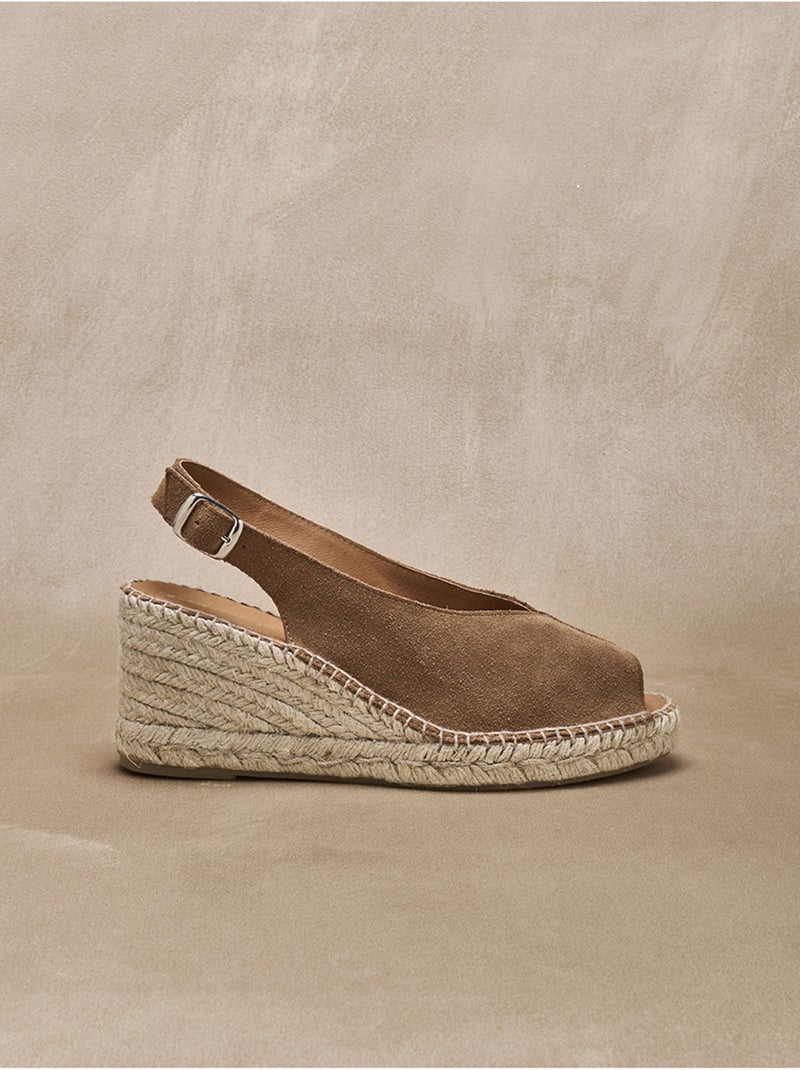 Sandales en cuir style espadrilles - PEDICONFORT Camel - Kiabi