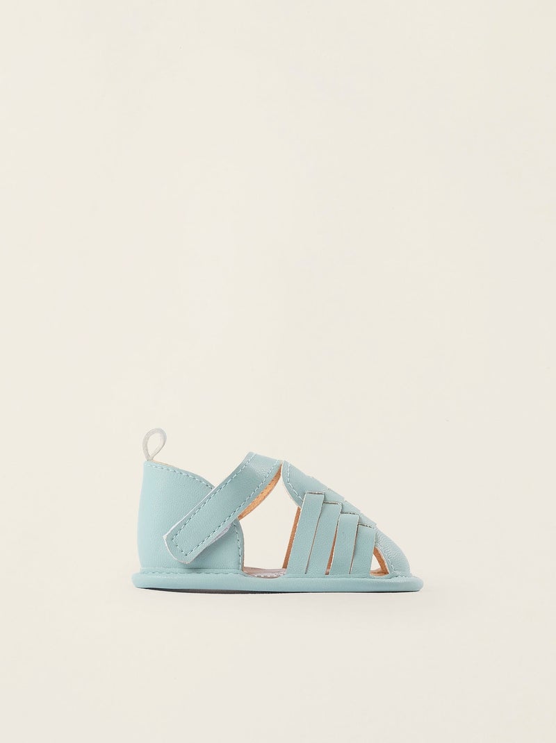 Sandales en Cuir Synthétique Vert clair - Kiabi