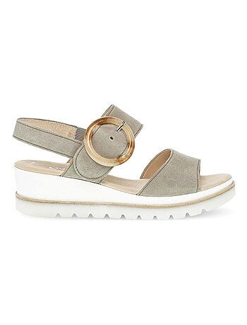 Sandales en cuir velours