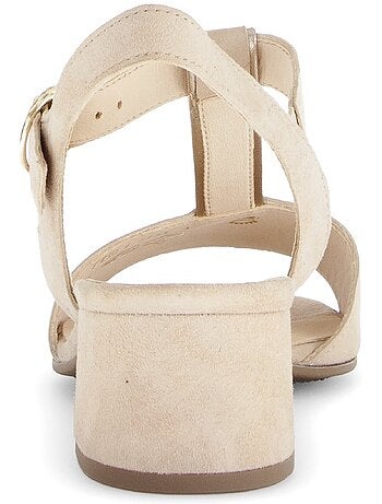 Sandales en cuir velours