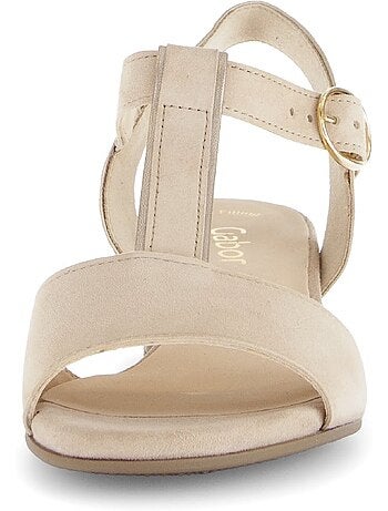 Sandales en cuir velours