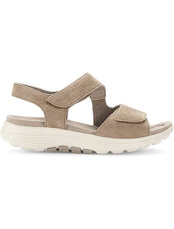 Sandales en cuir velours