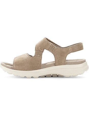 Sandales en cuir velours