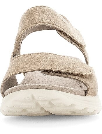 Sandales en cuir velours