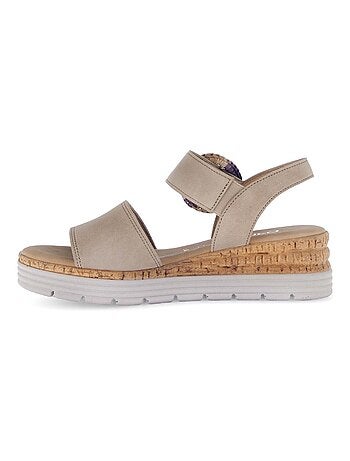 Sandales en cuir velours