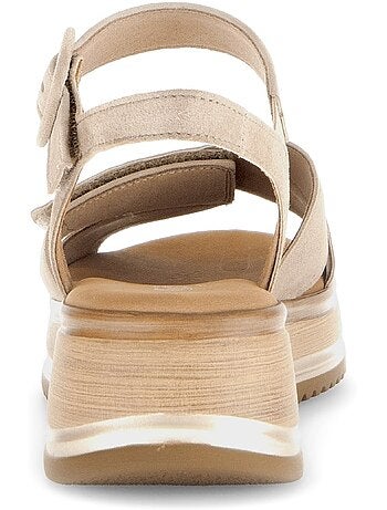 Sandales en cuir velours