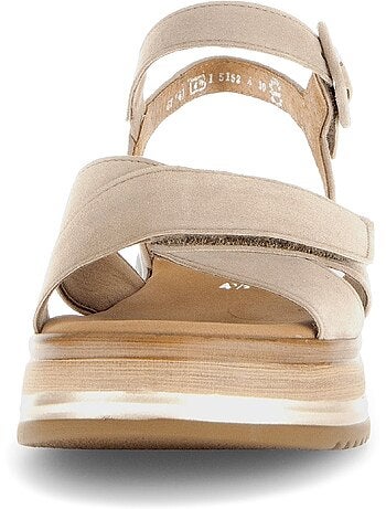 Sandales en cuir velours