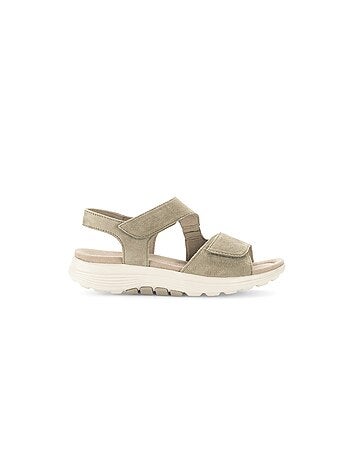 Sandales en cuir velours