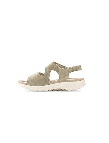 Sandales en cuir velours