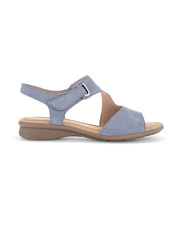Sandales en cuir velours