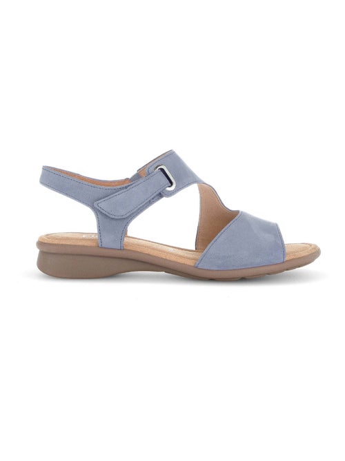 Sandales  en cuir velours - Kiabi