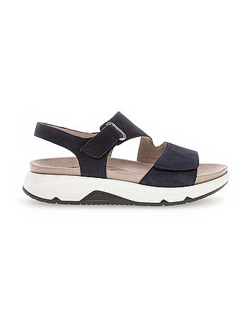 Sandales en cuir velours