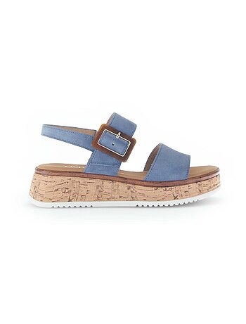 Sandales en cuir velours