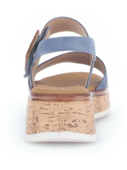 Sandales  en cuir velours - Kiabi
