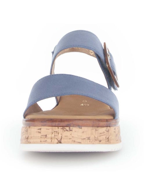 Sandales  en cuir velours - Kiabi