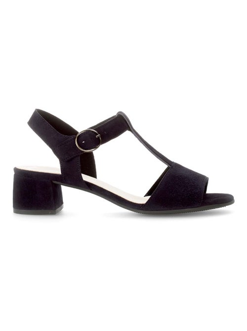 Sandales  en cuir velours - Kiabi
