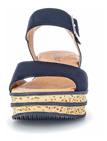 Sandales en cuir velours