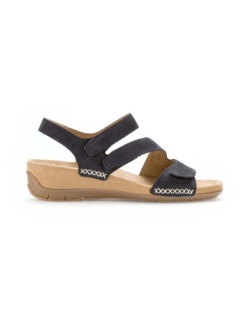 Sandales  en cuir velours - Kiabi