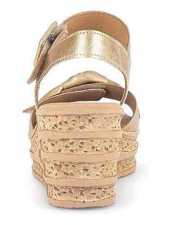 Sandales en cuir velours