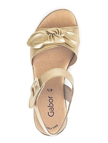 Sandales en cuir velours