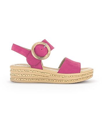 Sandales en cuir velours