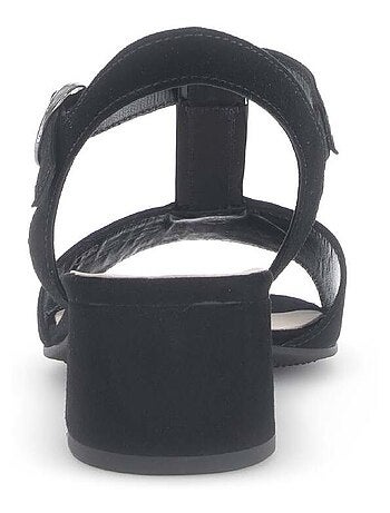 Sandales en cuir velours