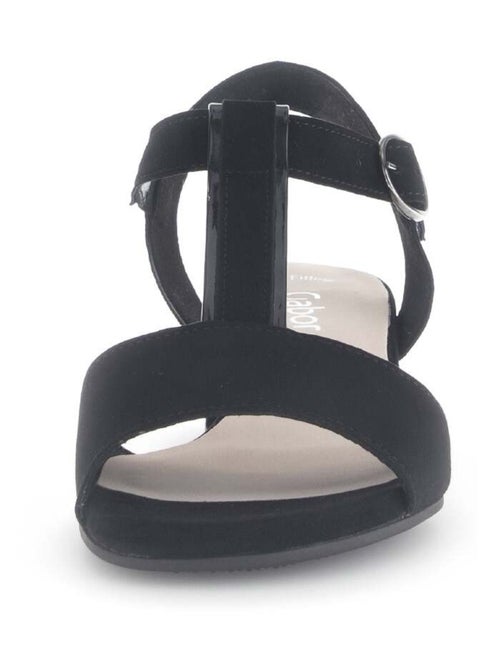 Sandales  en cuir velours - Kiabi
