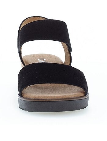 Sandales en cuir velours