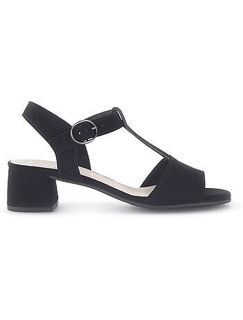 Sandales en cuir velours
