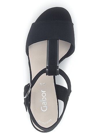 Sandales en cuir velours
