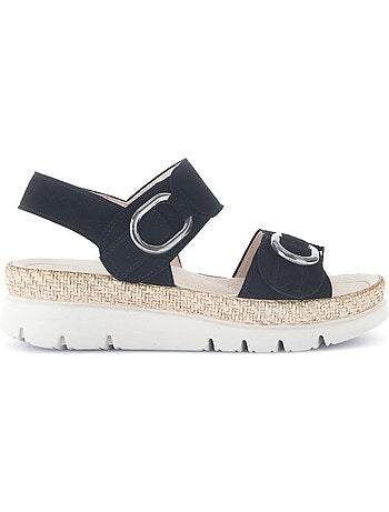 Sandales en cuir velours