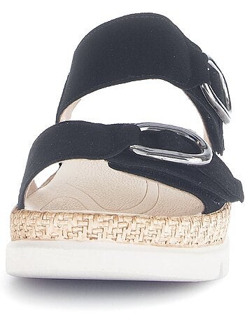 Sandales en cuir velours