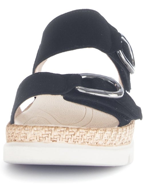 Sandales  en cuir velours - Kiabi