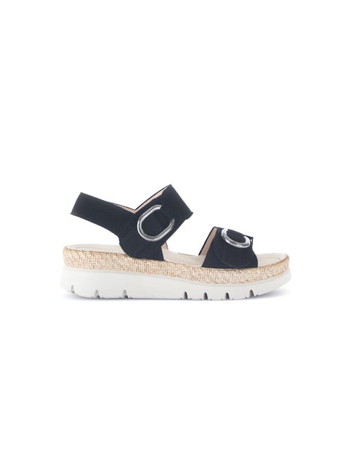 Sandales  en cuir velours - Kiabi