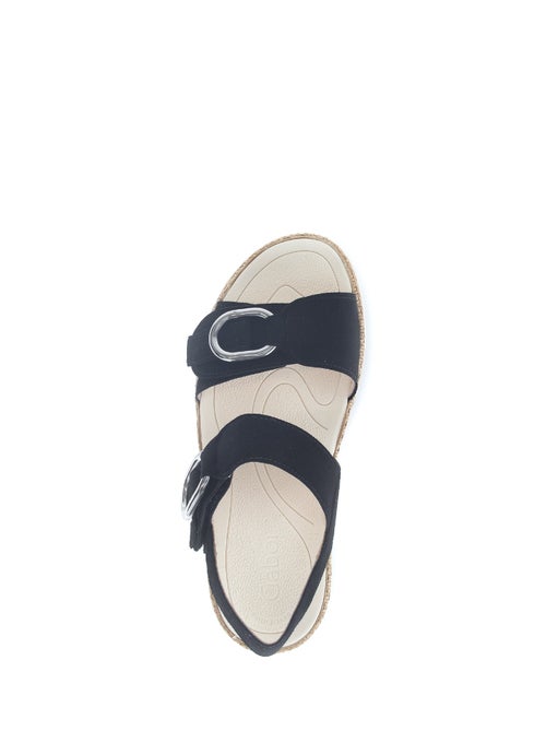 Sandales  en cuir velours - Kiabi