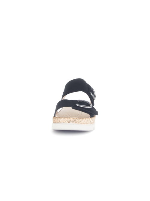 Sandales  en cuir velours - Kiabi