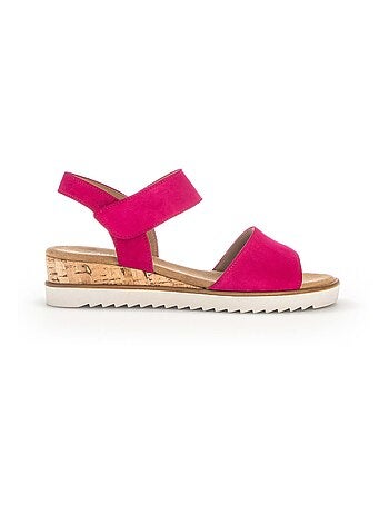 Sandales en cuir velours