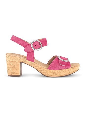 Sandales en cuir velours